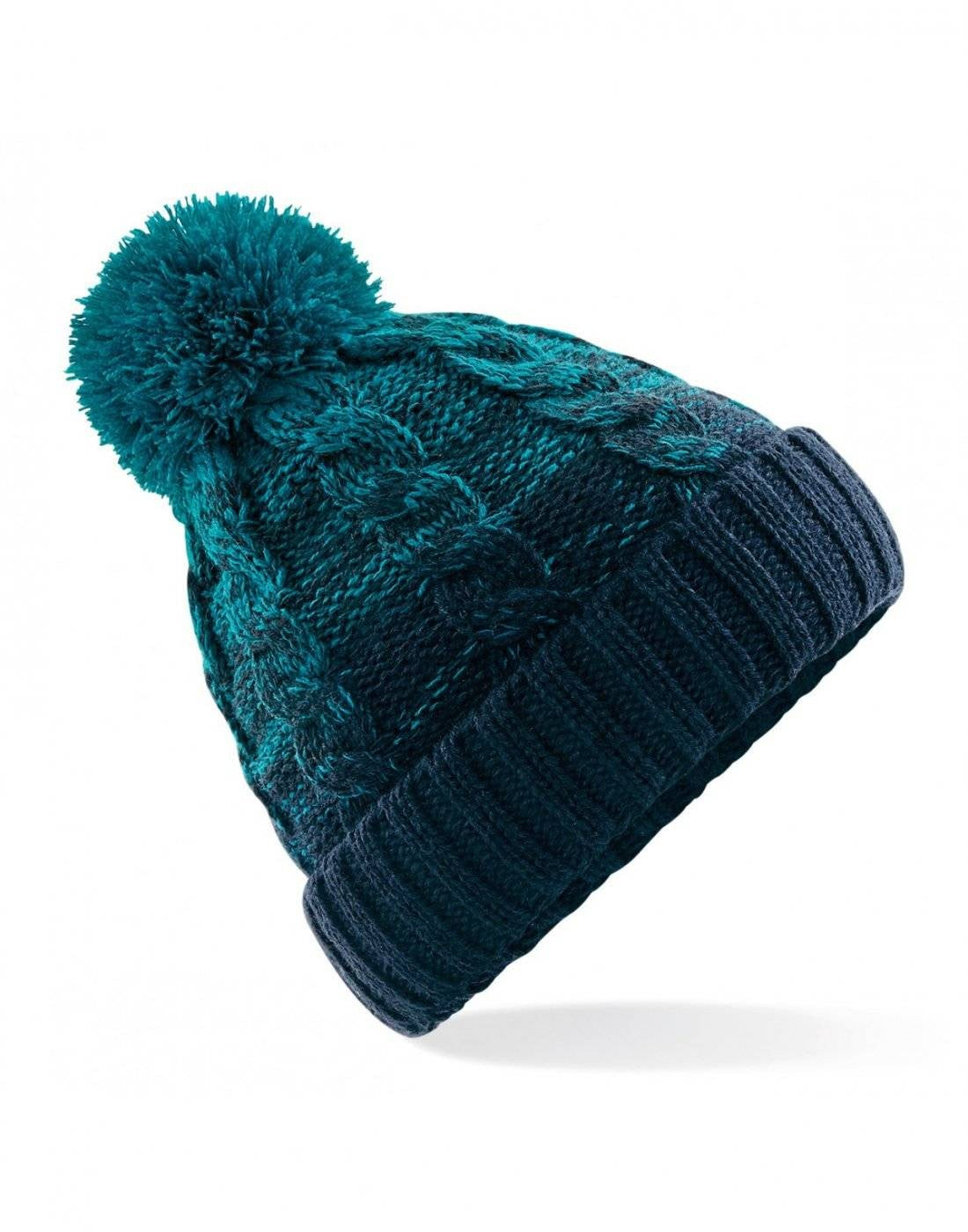 Ombre Beanie | TEAL/FRENCH NAVY