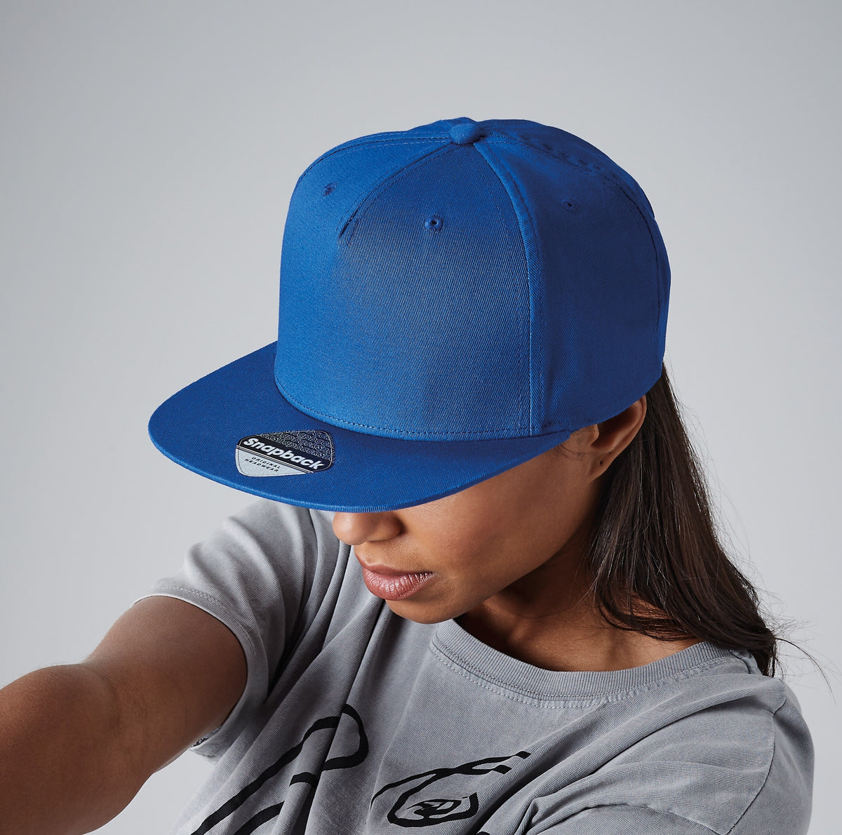5 Panel Snapback Rapper Cap | FRENCH NAVY