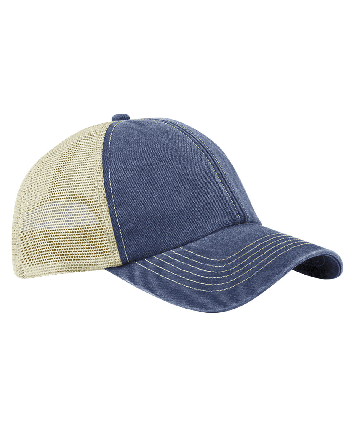 6 Panel Vintage Trucker | VINTAGE DENIM/STONE