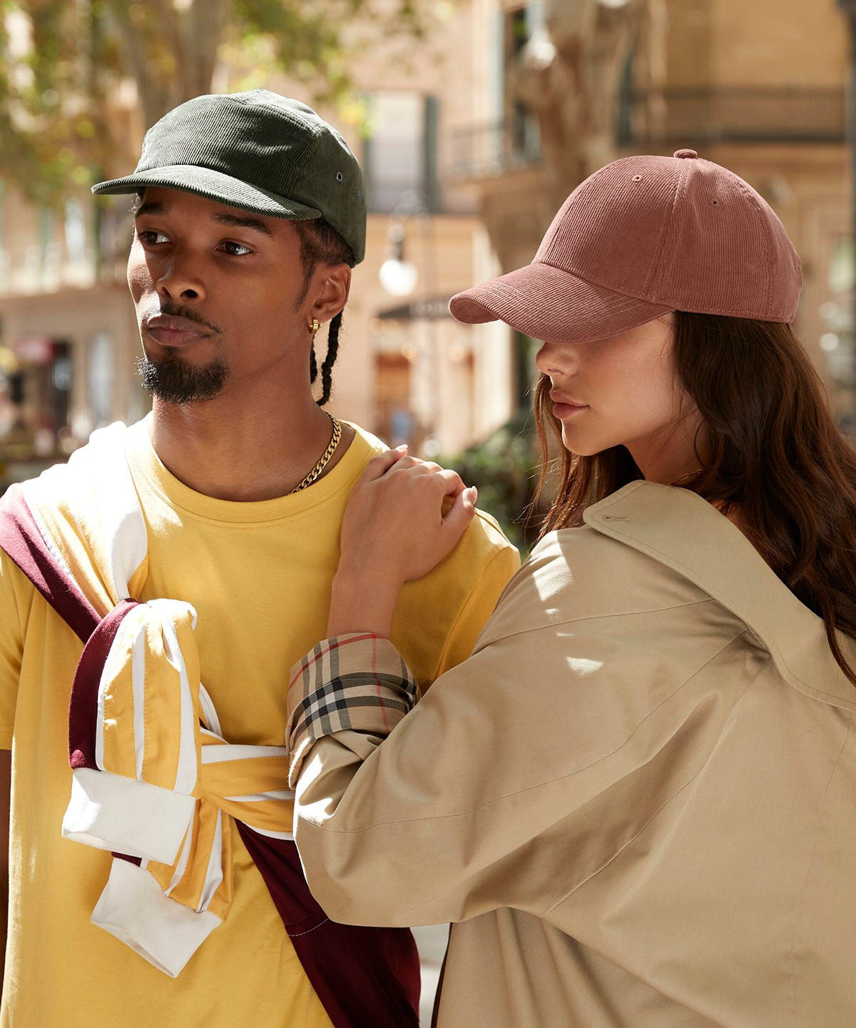 EarthAware Organic Cord Camper Cap | STONE