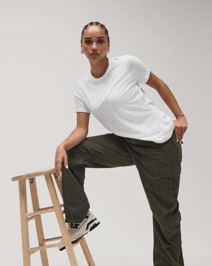 Women's Relaxed Fit Jersey Short Sleeve Tee | WHITE