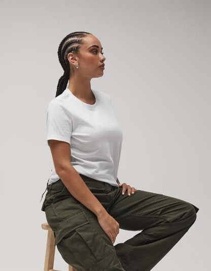 Women's Relaxed Fit Jersey Short Sleeve Tee | WHITE