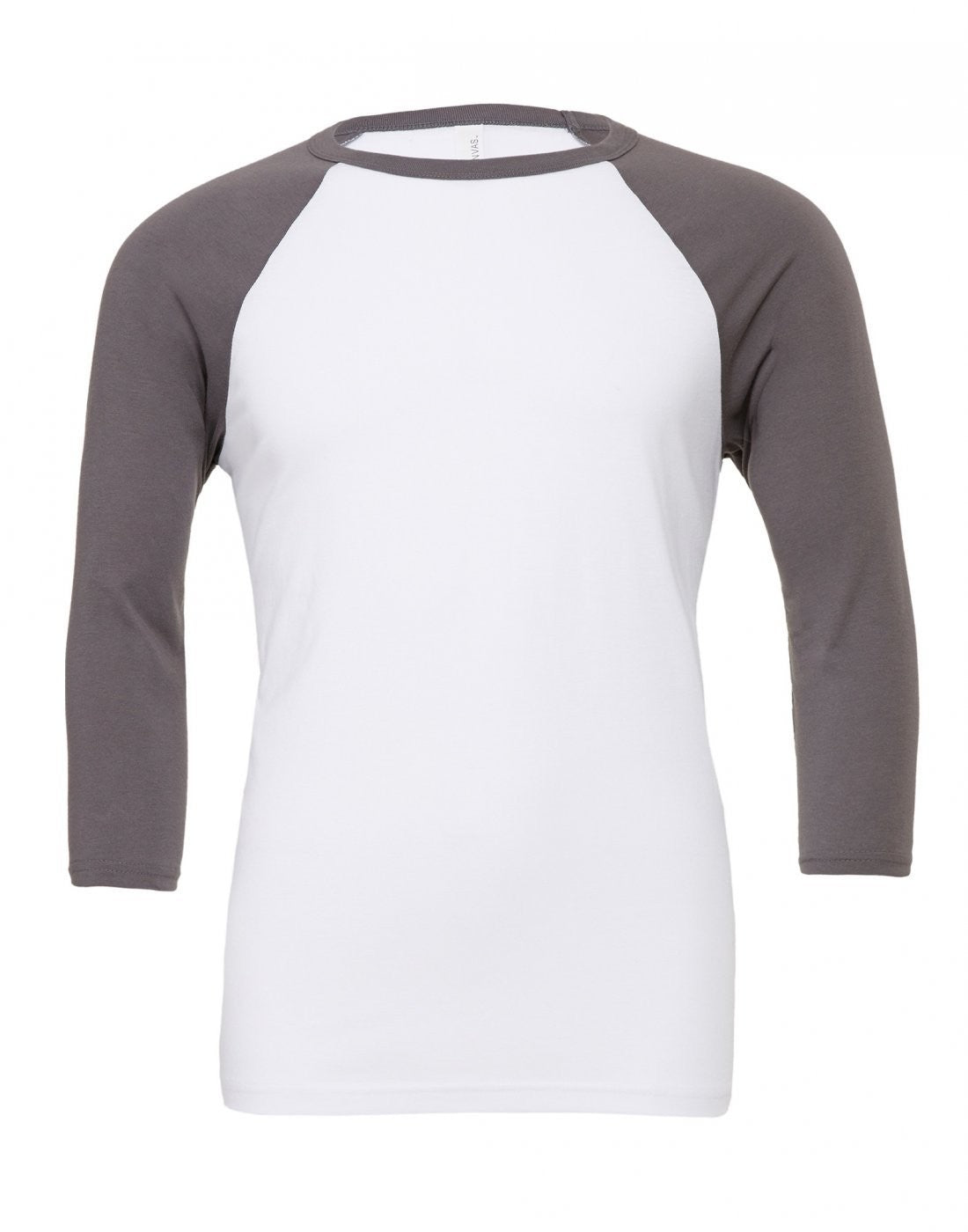 Tri-Blend 3/4 Sleeve Baseball T-Shirt | WHITE/ASPHALT