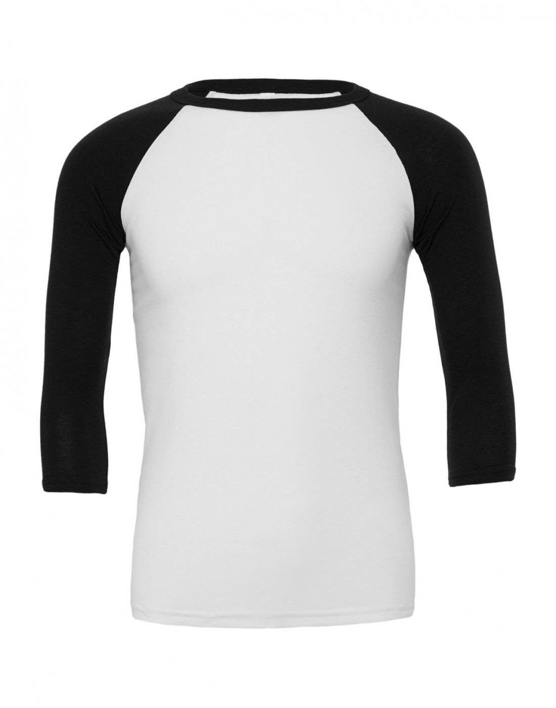 Tri-Blend 3/4 Sleeve Baseball T-Shirt | WHITE/BLACK