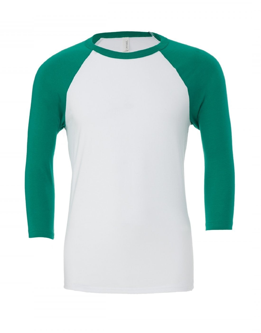 Tri-Blend 3/4 Sleeve Baseball T-Shirt | WHITE/KELLY