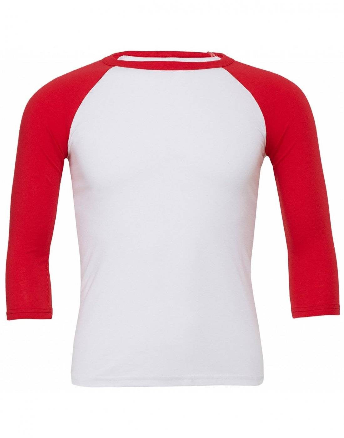 Tri-Blend 3/4 Sleeve Baseball T-Shirt | WHITE/RED