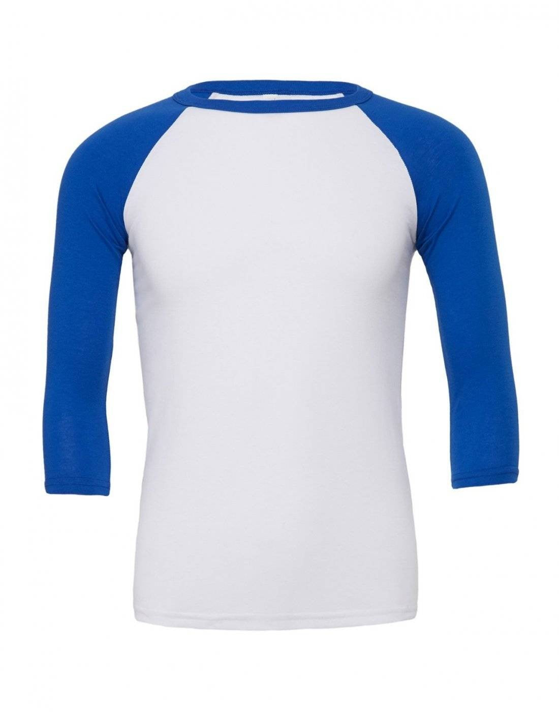 Tri-Blend 3/4 Sleeve Baseball T-Shirt | WHITE/TRUE ROYAL