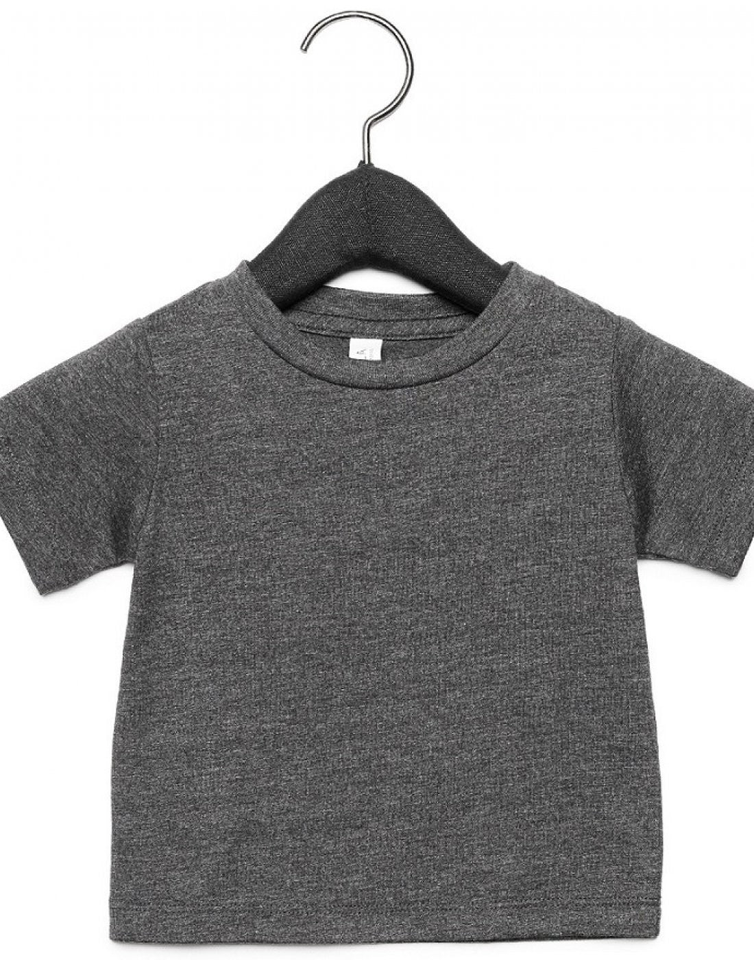 Canvas Baby Crew Neck T-Shirt | DARK GREY HEATHER