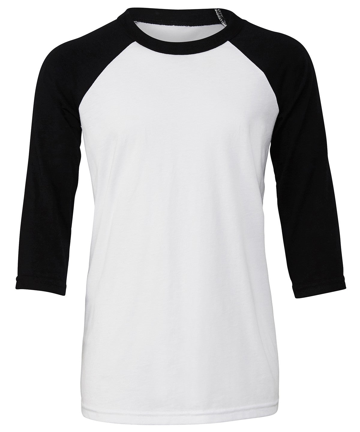 Youth 3/4 Sleeve Baseball Tee | WHITE/BLACK