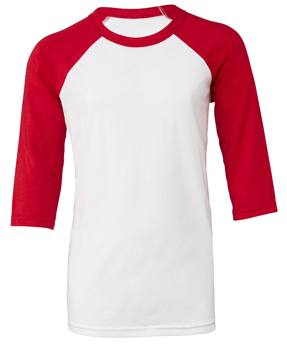 Youth 3/4 Sleeve Baseball Tee | WHITE/RED