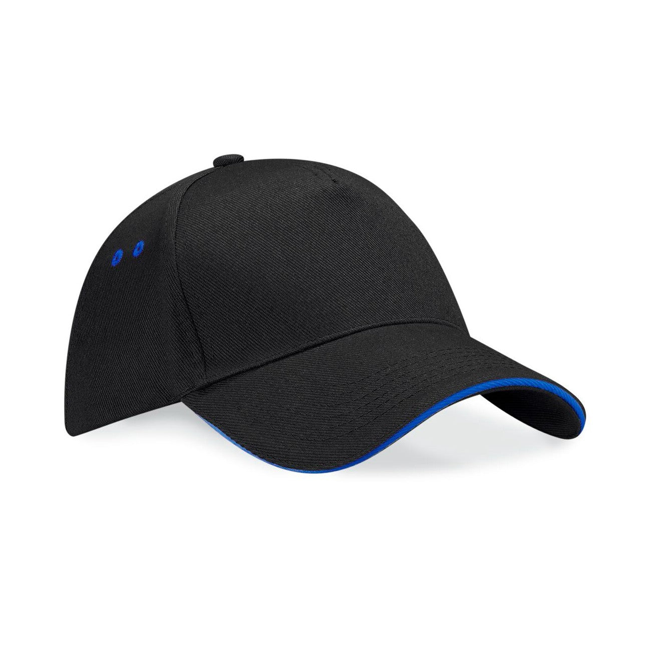 Ultimate 5 Panel Contrast Cap Sandwich Peak | BLACK/BRIGHT ROYAL