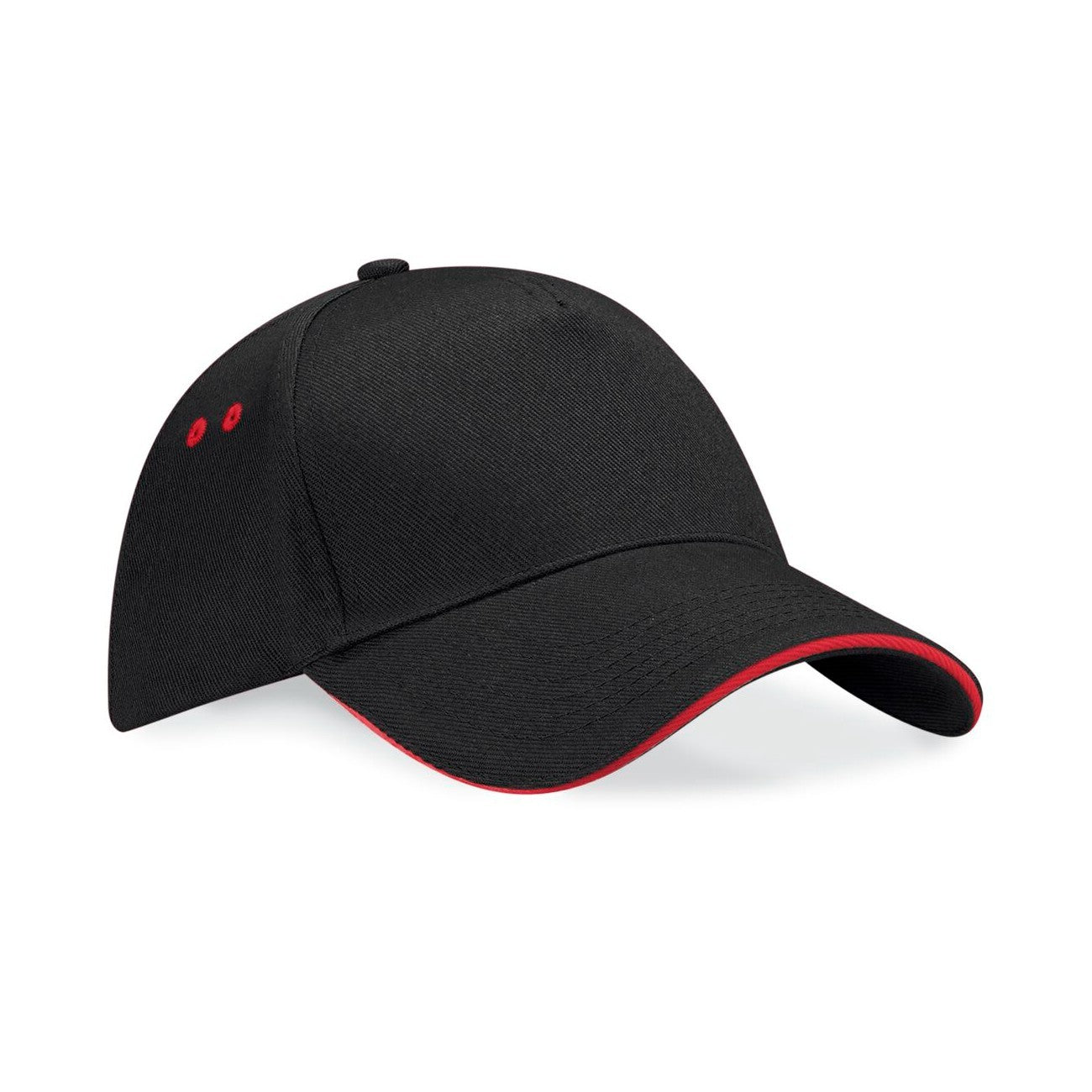 Ultimate 5 Panel Contrast Cap Sandwich Peak | BLACK/CLASSIC RED