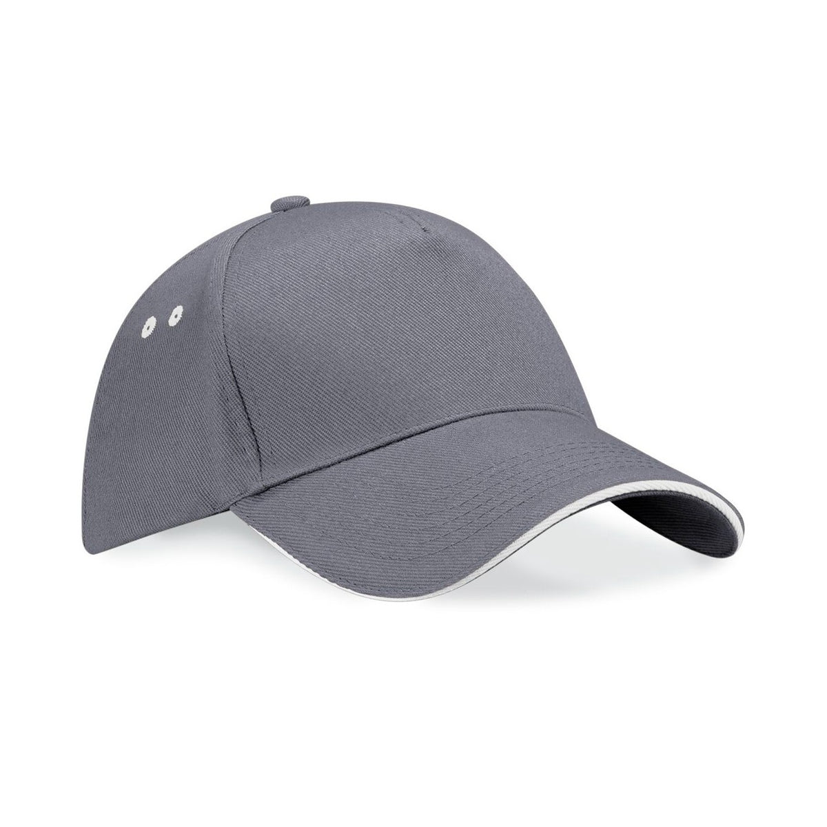 Ultimate 5 Panel Contrast Cap Sandwich Peak | GRAPHITE GREY/OYSTER GREY