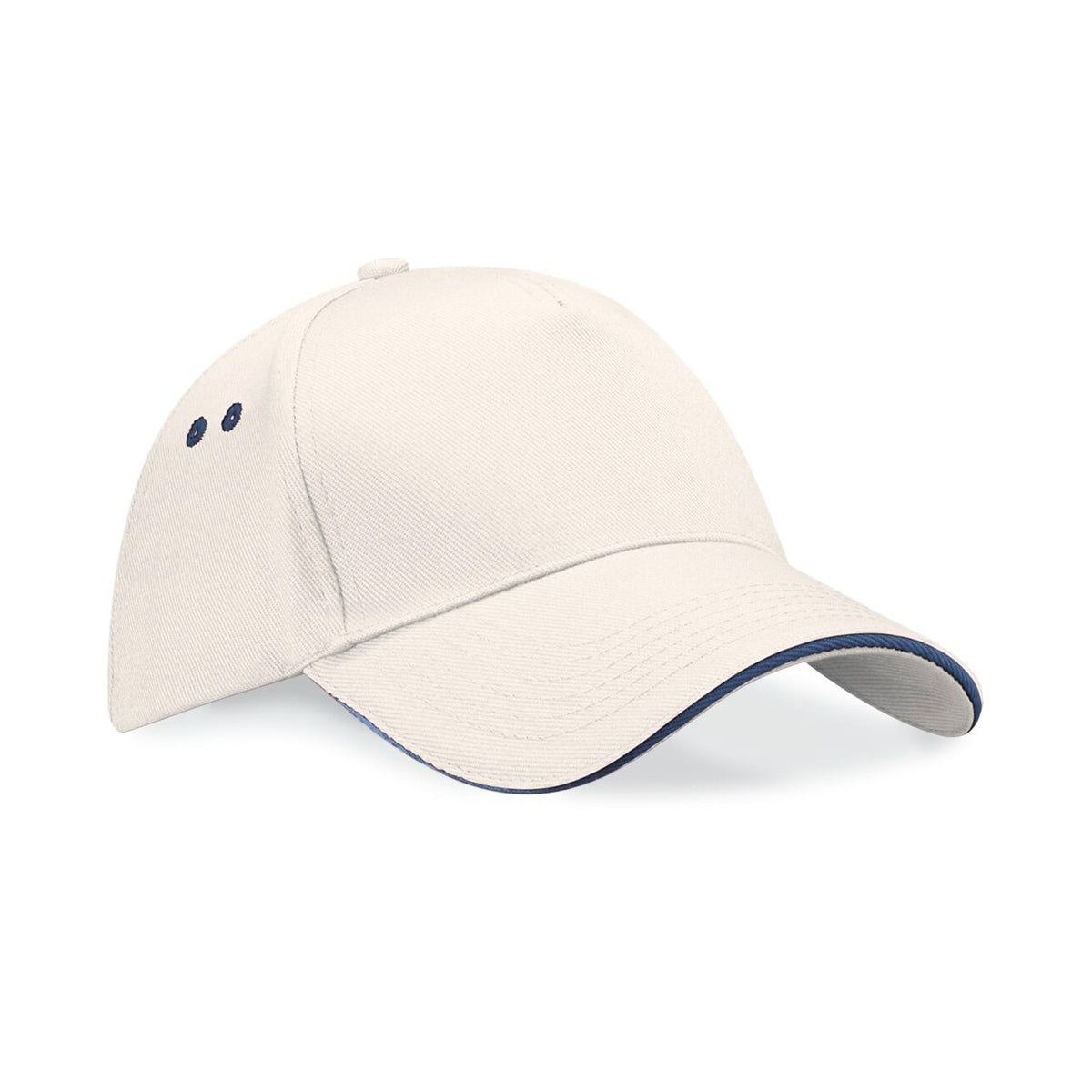 Ultimate 5 Panel Contrast Cap Sandwich Peak | PUTTY/FRENCH NAVY