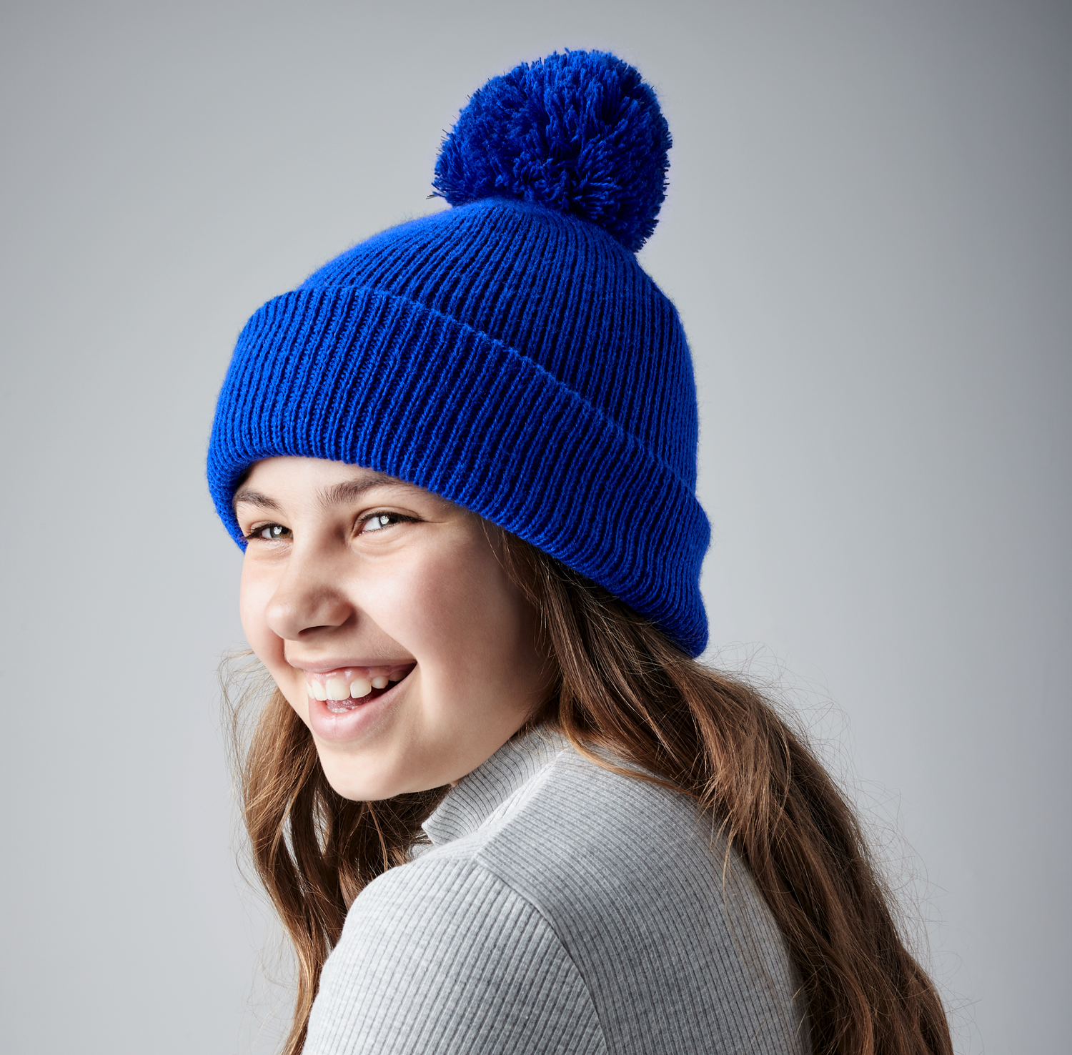 Junior Reflective Bobble Beanie | FRENCH NAVY