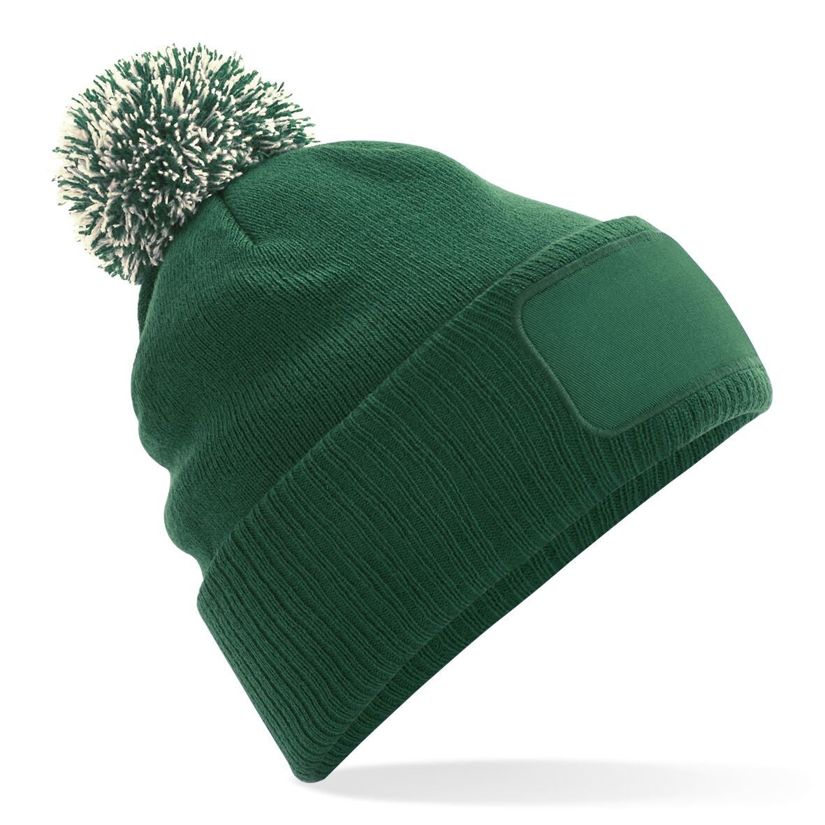 Snowstar Printers Beanie | BOTTLE GREEN/OFF WHITE