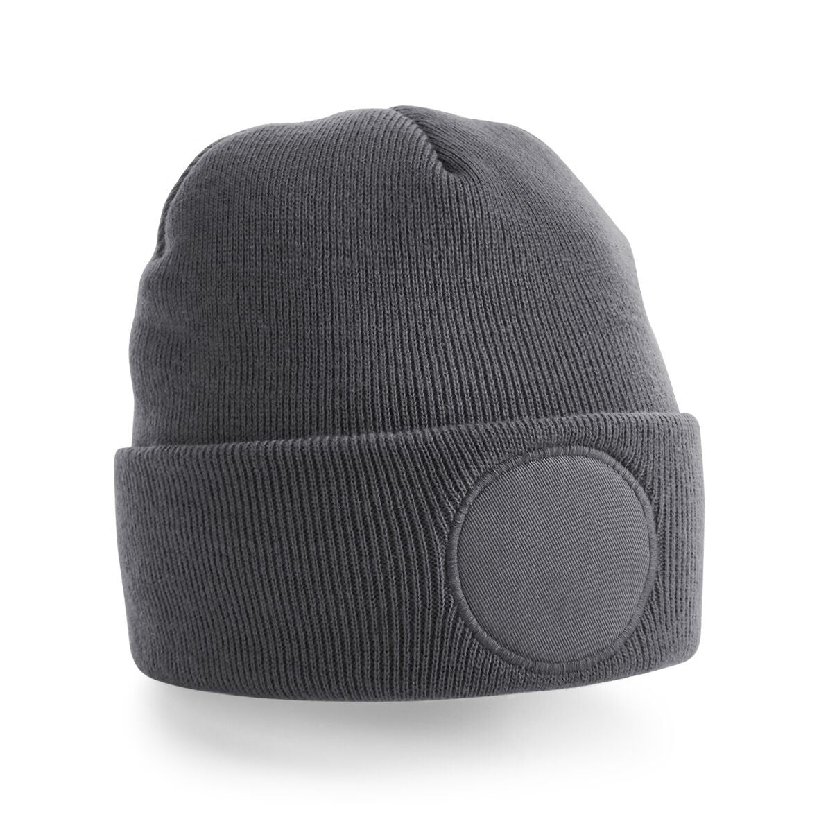 Circular Patch Beanie | GRAPHITE GREY