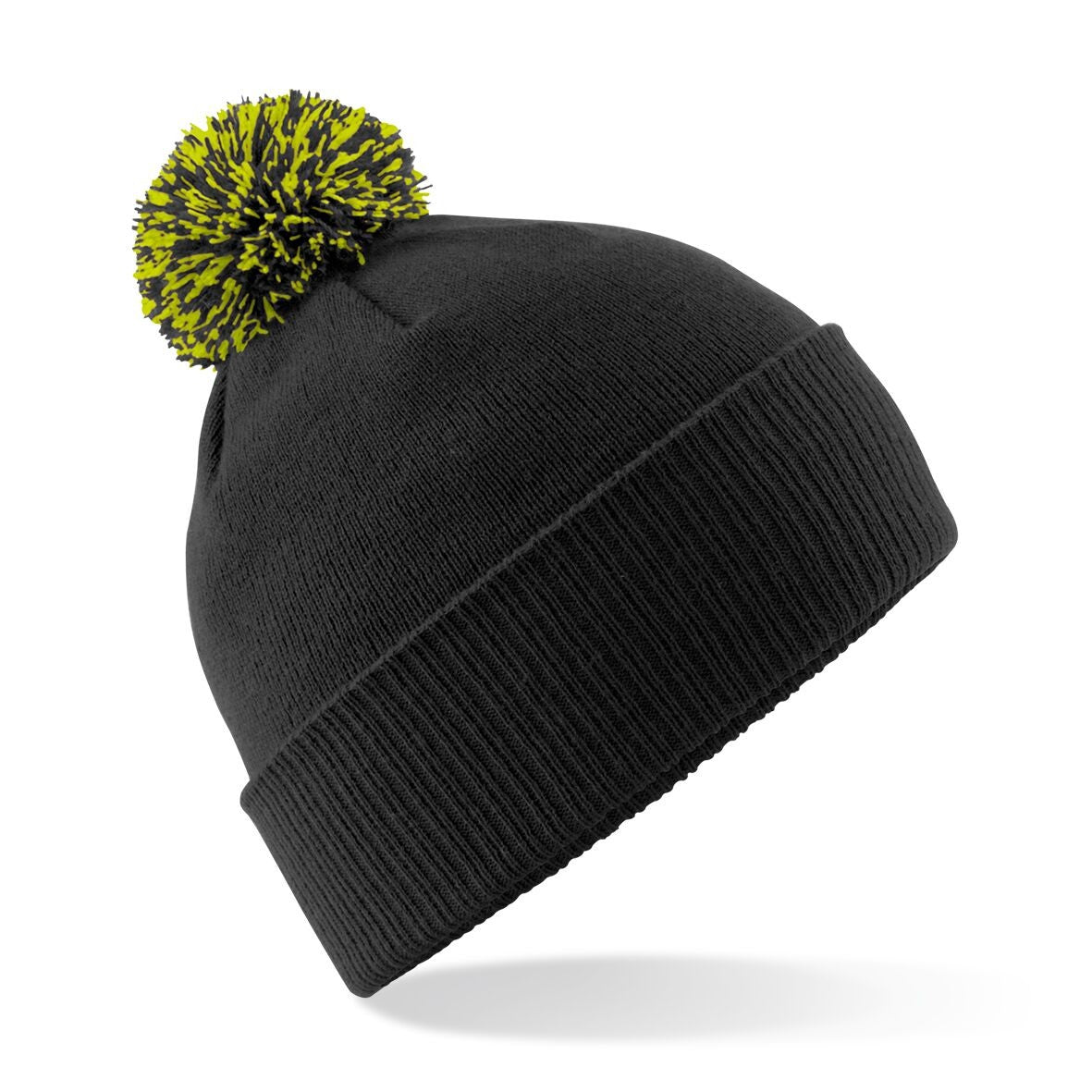 Snowstar Duo Beanie | BLACK/LIME GREEN