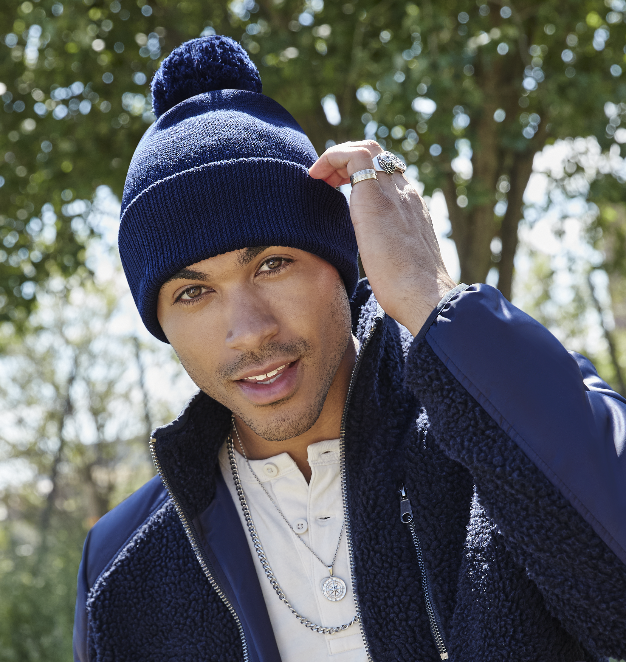 Organic Cotton Snowstar Beanie | OXFORD NAVY