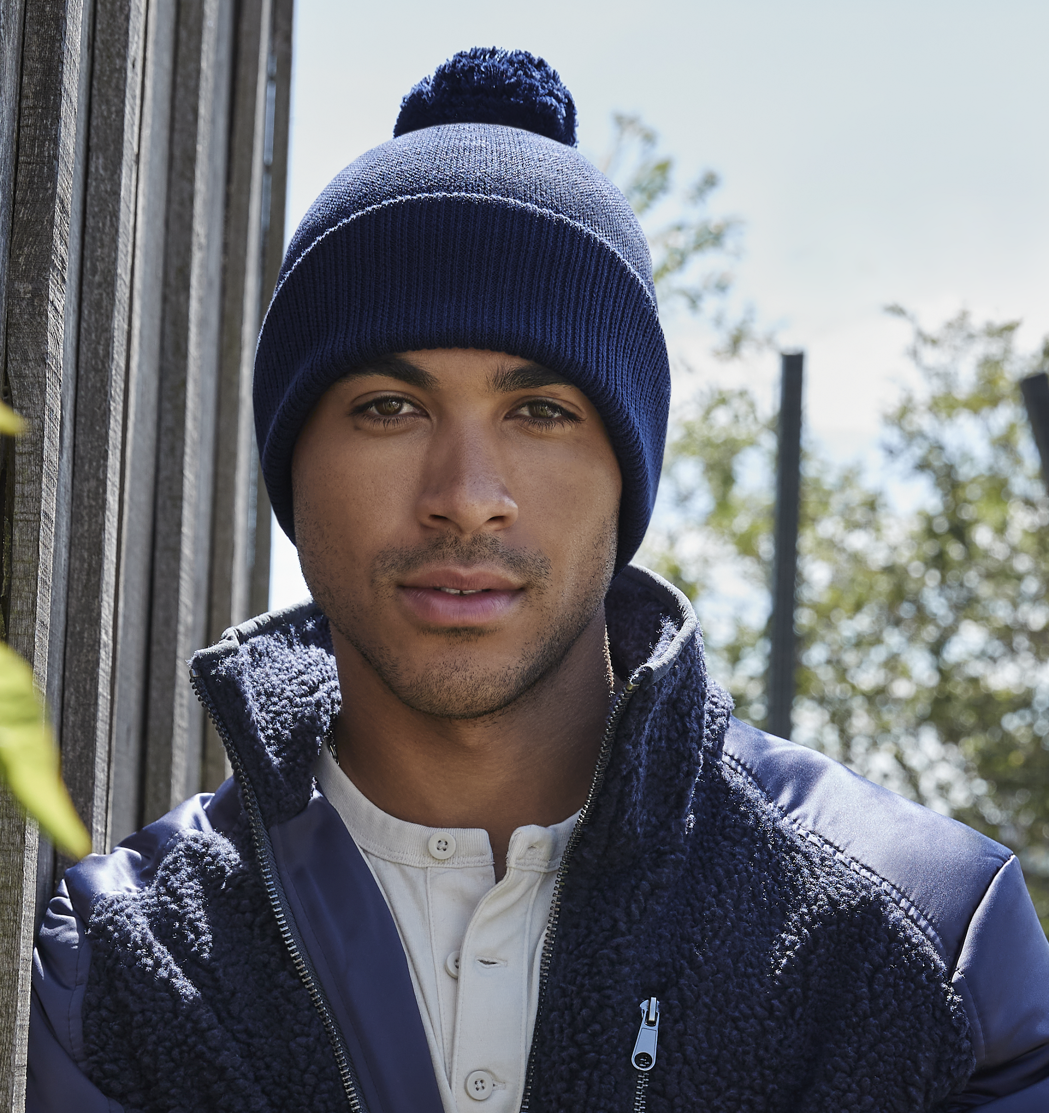 Organic Cotton Snowstar Beanie | OXFORD NAVY