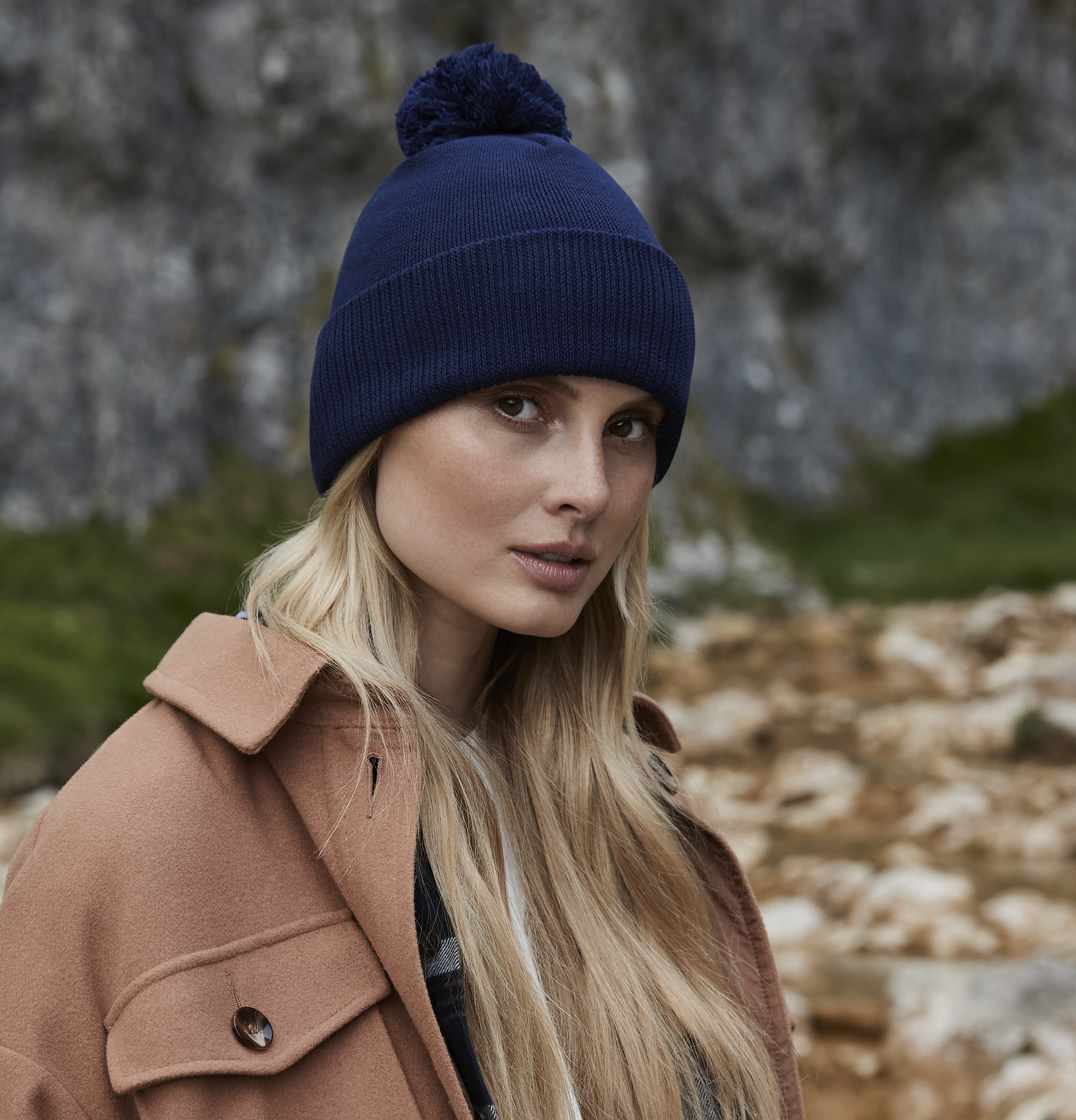 Organic Cotton Snowstar Beanie | OXFORD NAVY