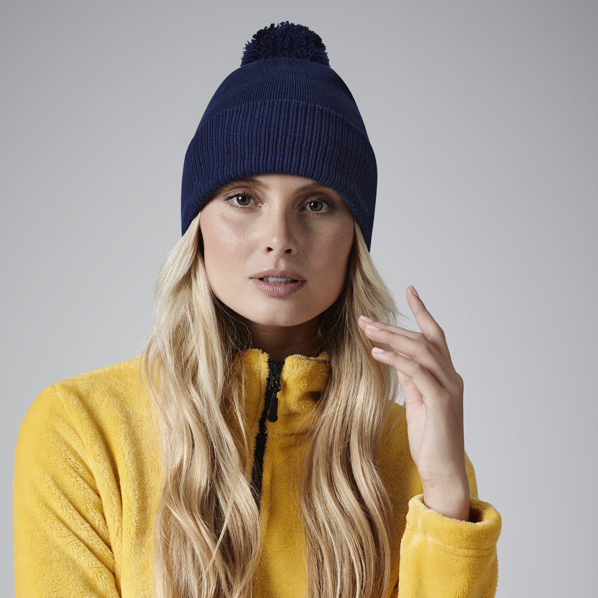 Organic Cotton Snowstar Beanie | BLACK