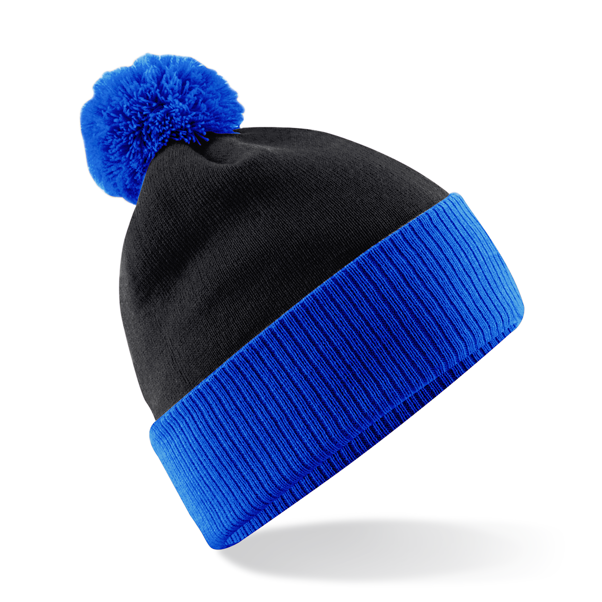 Snowstar Two-Tone Beanie | BLACK/BRIGHT ROYAL