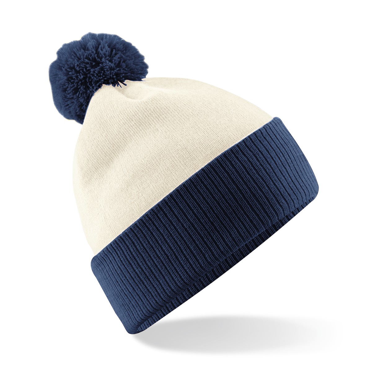 Snowstar Two-Tone Beanie | OFF WHITE/FRENCH NAVY
