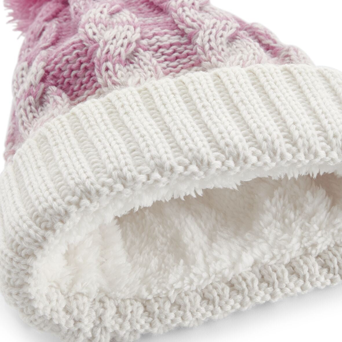 Ombre Beanie | DUSKY PINK/WHITE