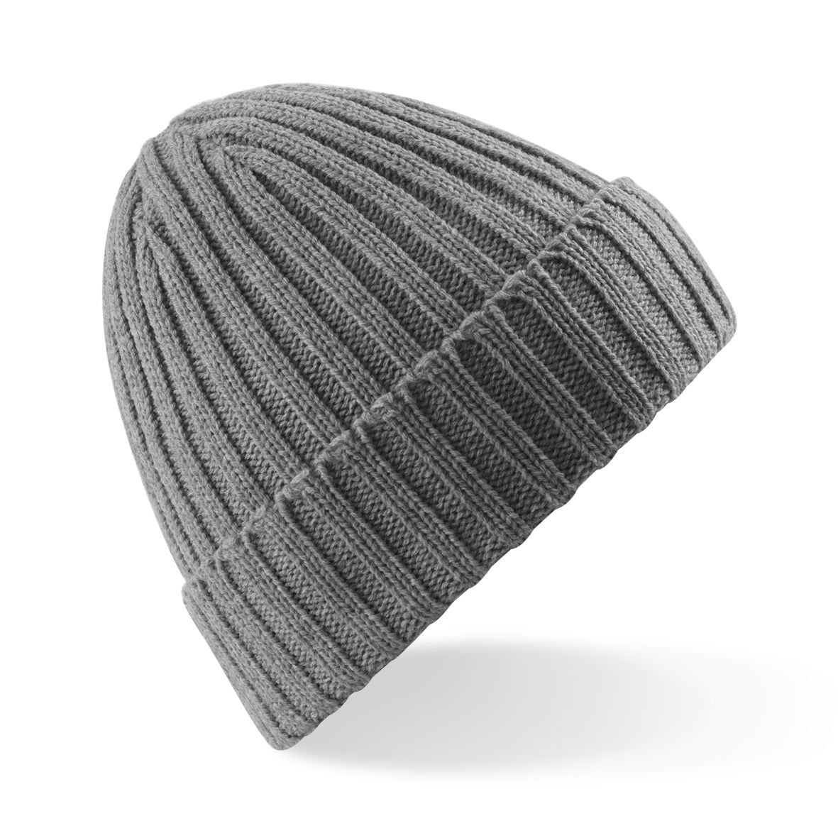 Chunky Ribbed Beanie | HEATHER GREY