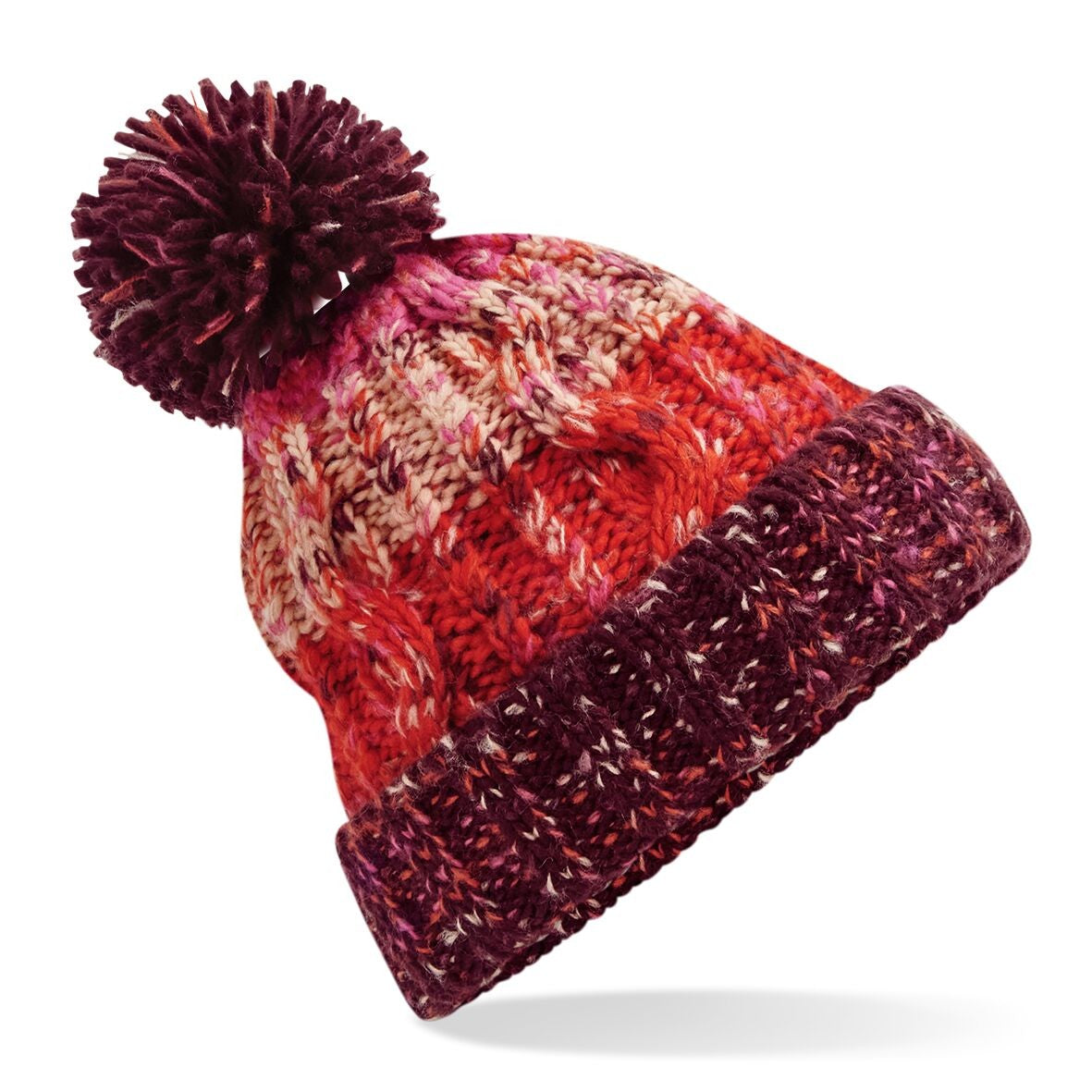 Corkscrew Pom Pom Beanie | CHERRY SHERBET