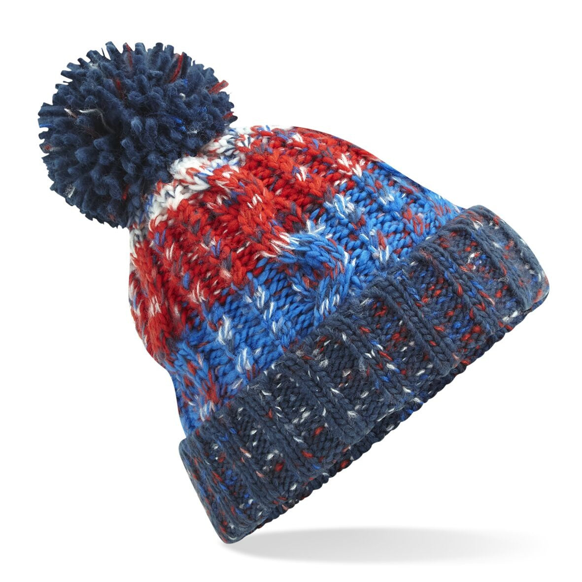 Corkscrew Pom Pom Beanie | CHILLI BLUES