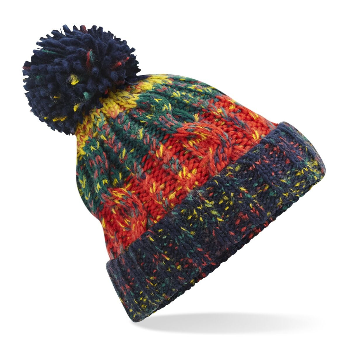 Corkscrew Pom Pom Beanie | CRACKLING CAMPFIRE
