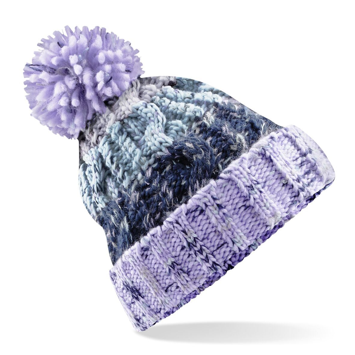 Corkscrew Pom Pom Beanie | LAVENDER FIZZ