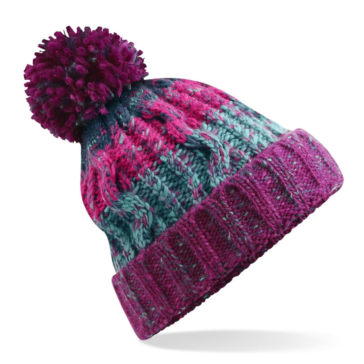 Corkscrew Pom Pom Beanie | WINTER BERRIES