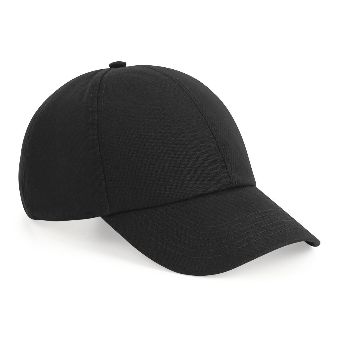 Organic Cotton 6 Panel Cap | BLACK