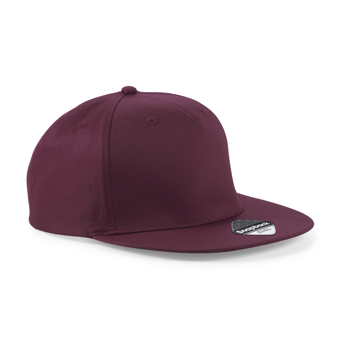 5 Panel Snapback Rapper Cap | BURGUNDY