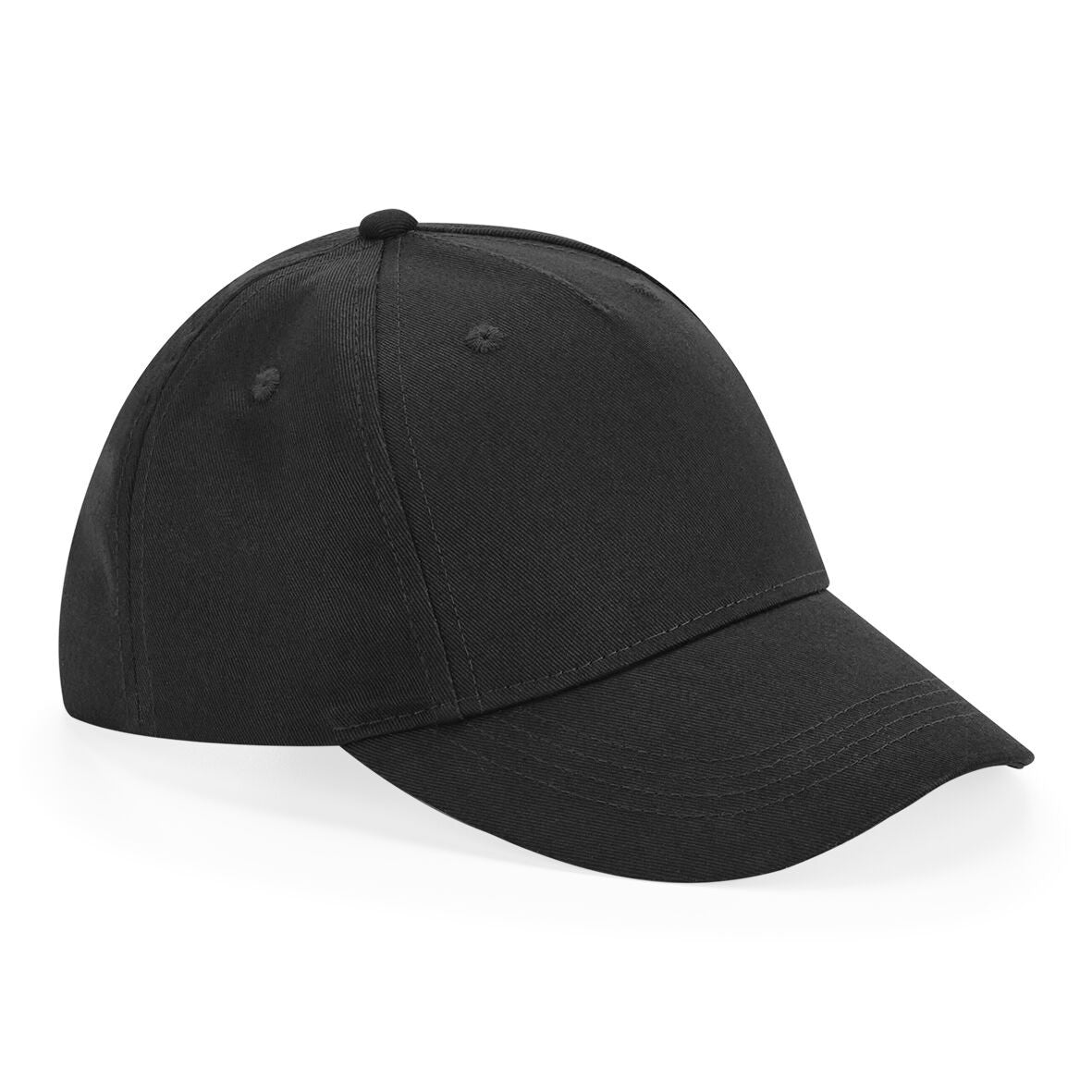 Kids Organic Cotton 5 Panel Cap | BLACK