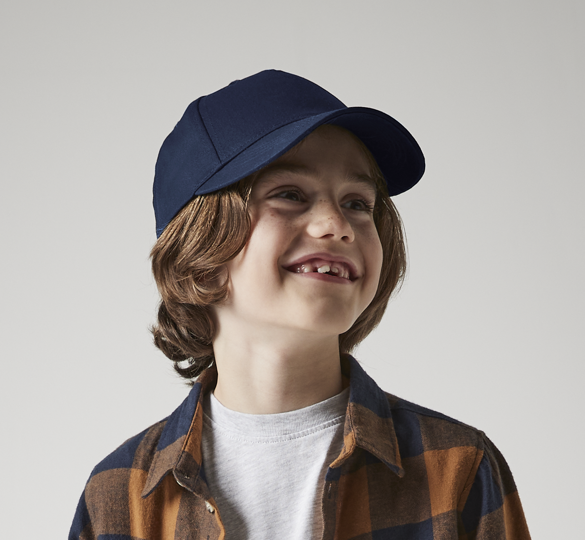 Kids Organic Cotton 5 Panel Cap | WHITE