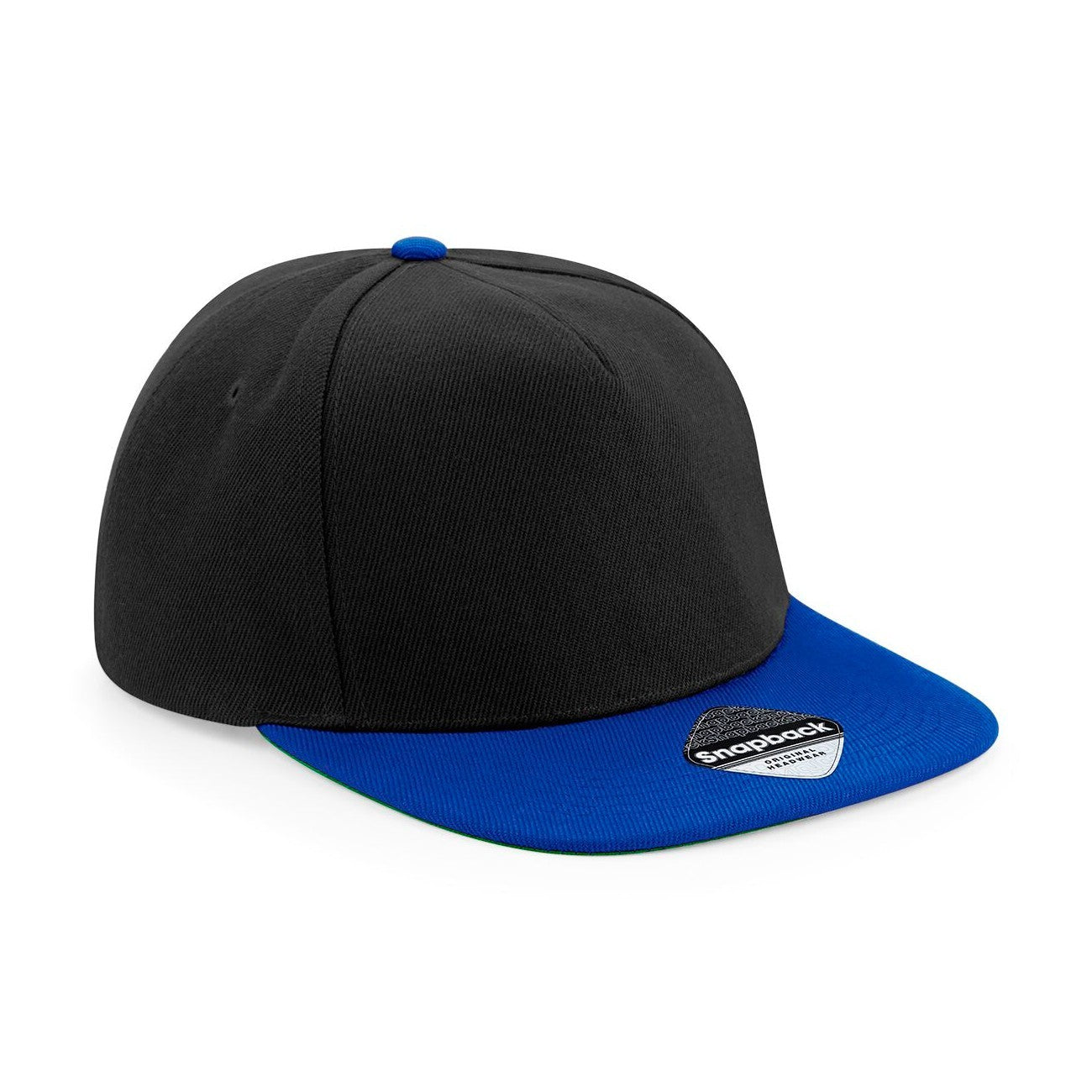 Original Flat Peak Snapback | BLACK/BRIGHT ROYAL (GREEN UNDERPEAK)