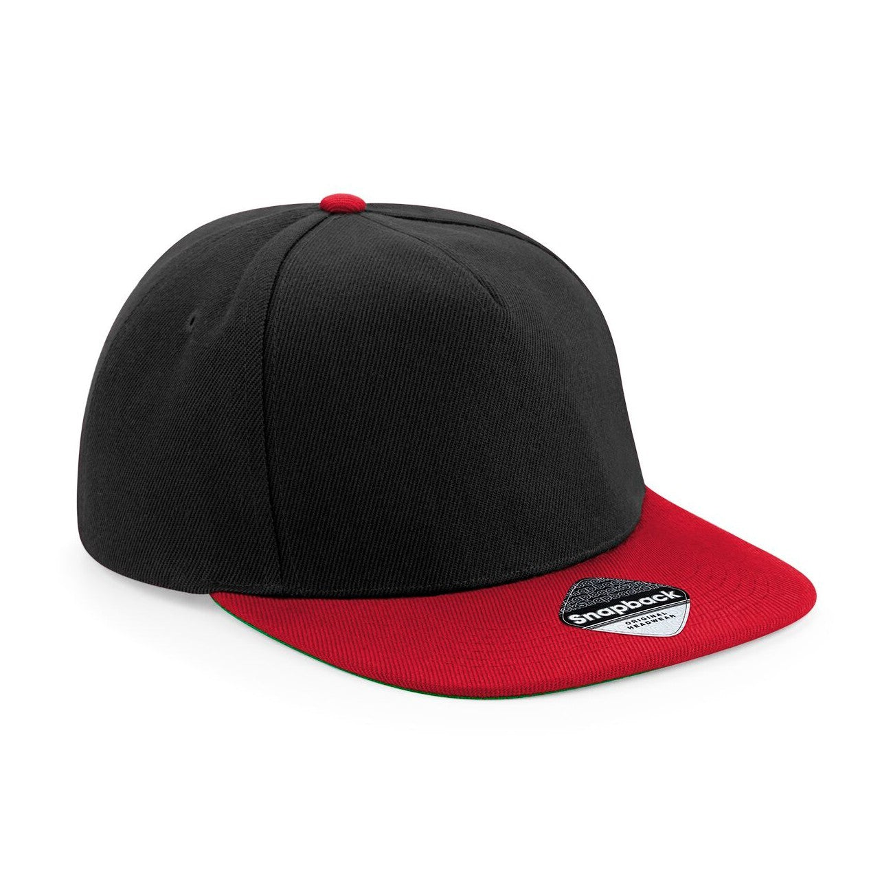 Original Flat Peak Snapback | BLACK/CLASSIC RED (GREEN UNDERPEAK)