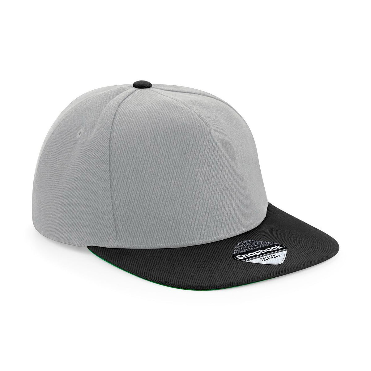 Original Flat Peak Snapback | GREY/BLACK (GREEN UNDERPEAK)