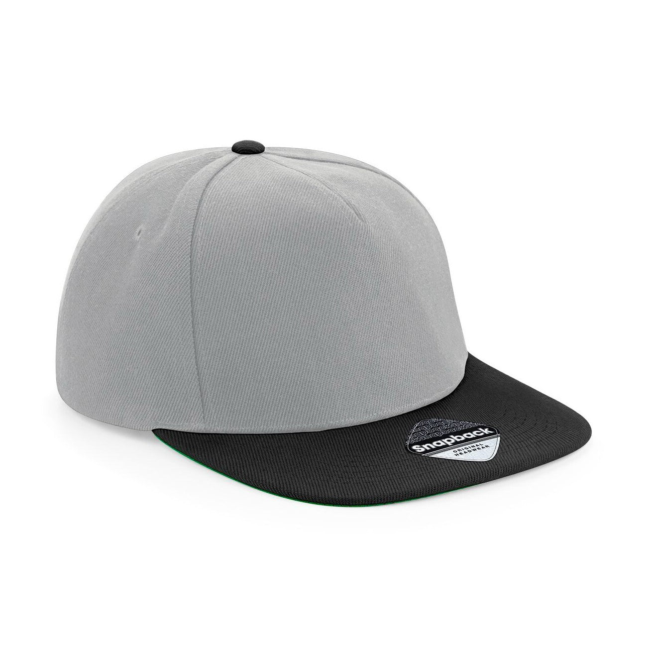 Original Flat Peak Snapback | GREY/BLACK (GREEN UNDERPEAK)