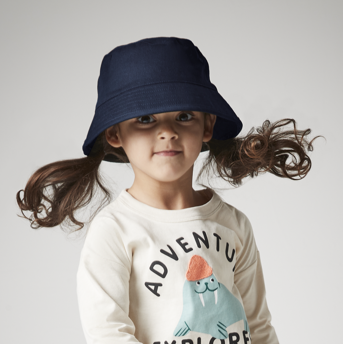 Kids Organic Cotton Bucket Hat | POWDER PINK