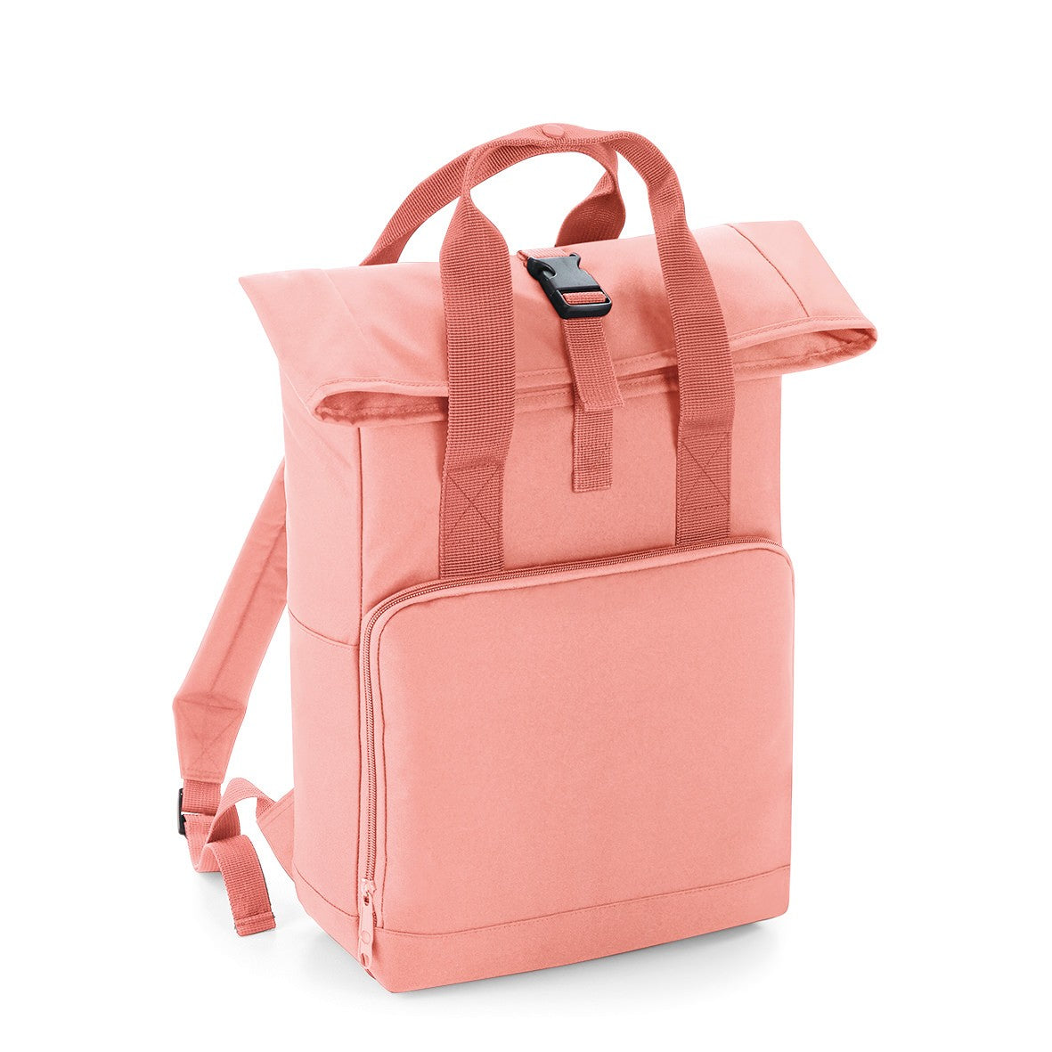 Twin Handle Roll-Top Backpack | BLUSH PINK