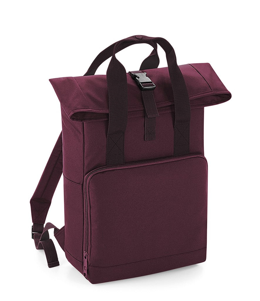 Twin Handle Roll-Top Backpack | BURGUNDY