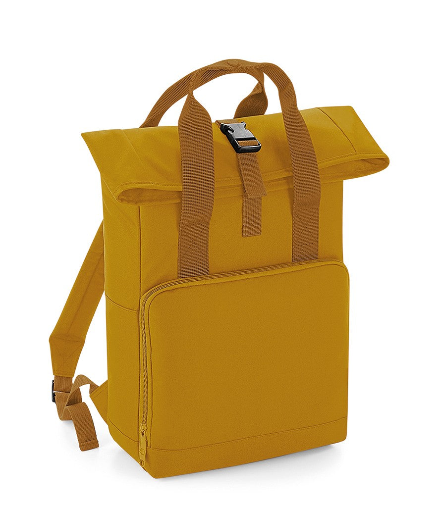 Twin Handle Roll-Top Backpack | MUSTARD
