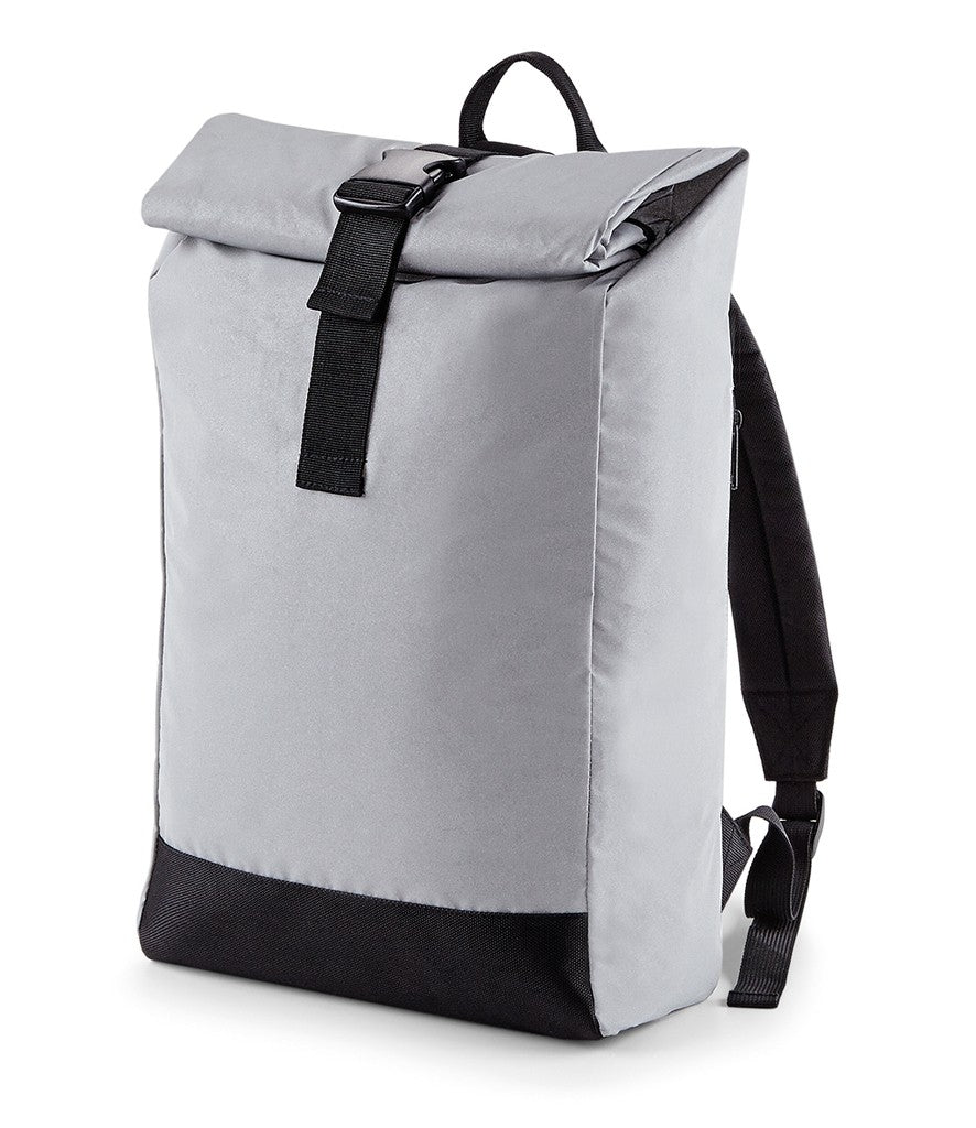 Reflective Roll-Top Backpack | SILVER REFLECTIVE