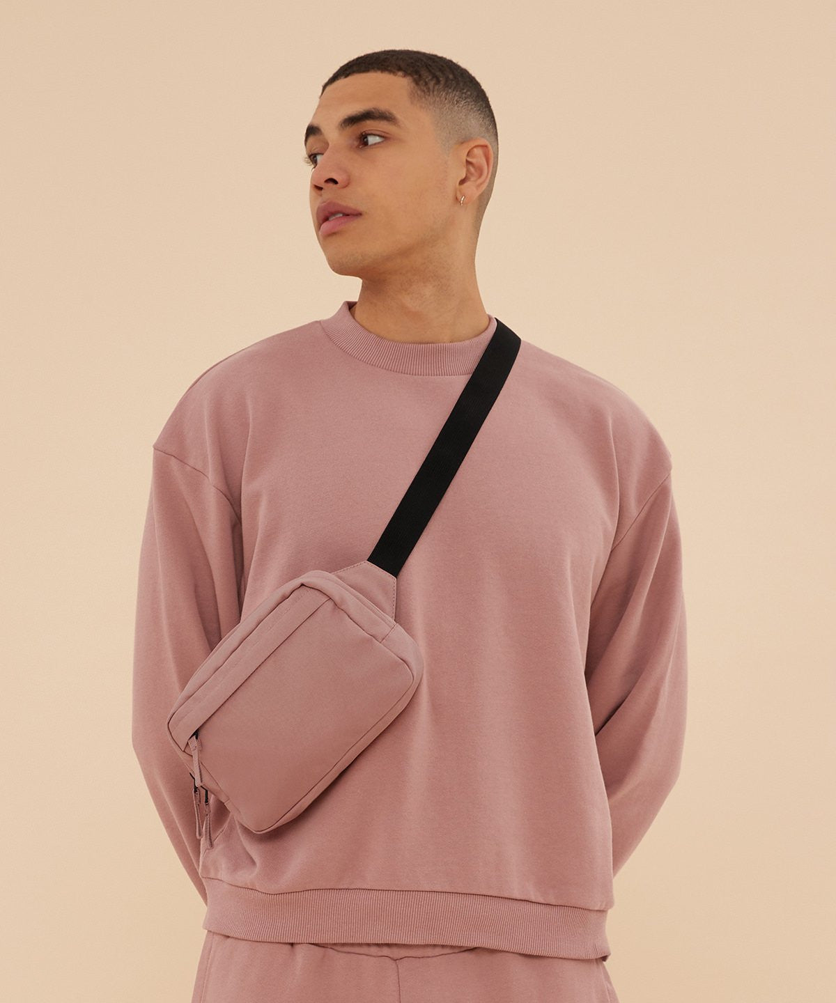 Premium Recycled Cross Body Bag | BLACK