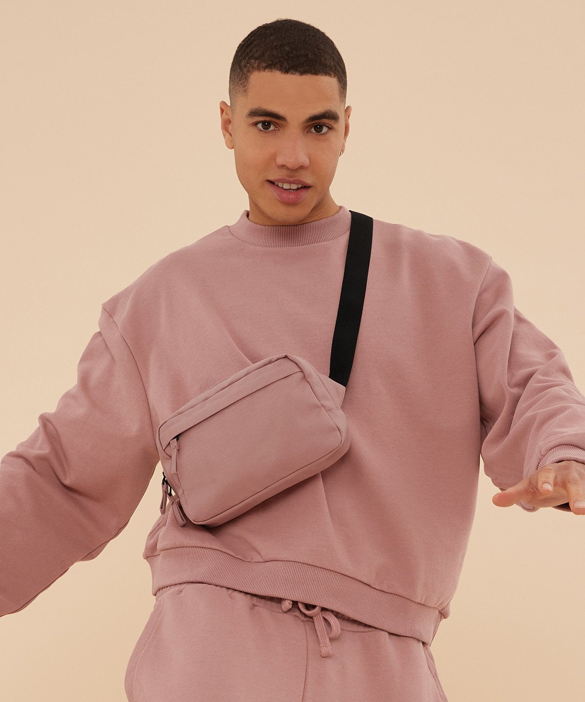 Premium Recycled Cross Body Bag | BLACK